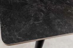 Moderner Esstisch MILANO 120cm anthrazit Keramik schwarze Metallbeine