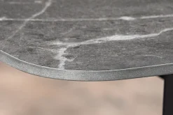 Moderner Esstisch MILANO 160cm anthrazit Keramik schwarze Metallbeine