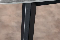 Moderner Esstisch MILANO 160cm anthrazit Keramik schwarze Metallbeine