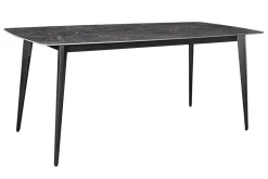 Moderner Esstisch MILANO 180cm anthrazit Keramik schwarze Metallbeine