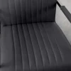 Moderner Freischwinger Stuhl BIG ASTON Echtleder schwarz Taschenfederkern Metall