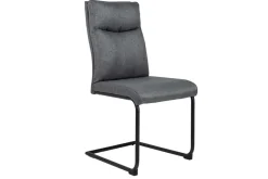 Moderner Freischwinger Stuhl COMFORT grau mit Komfortgriff