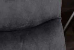 Moderner Freischwinger Stuhl COMFORT grau Samt mit Komfortgriff