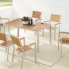 Moderner Gartenstuhl DESIGNO natur greige Aluminium stapelbar wetterfest
