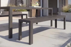 Moderner Gartentisch DESIGNO 205cm anthrazit schwarz Aluminium wetterfest