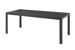 Moderner Gartentisch DESIGNO 205cm anthrazit schwarz Aluminium wetterfest