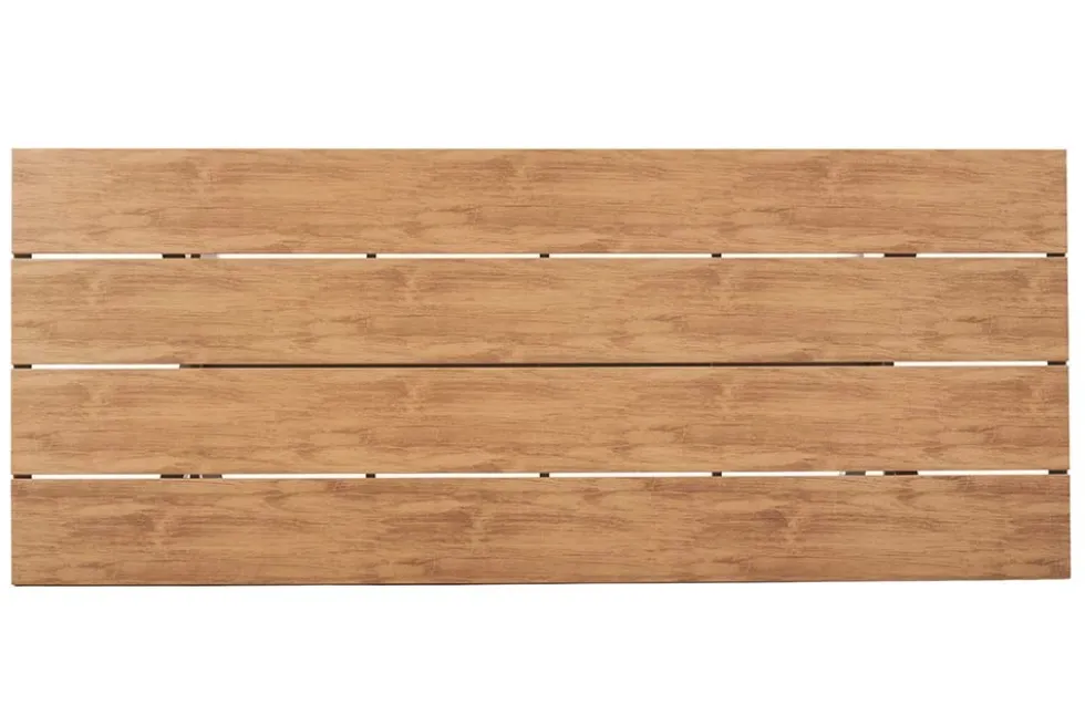 Moderner Gartentisch DESIGNO 200cm natur greige Aluminium wetterfest X-Gestell
