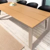 Moderner Gartentisch FLOATING 210cm greige Aluminium wetterfest Outdoor Esstisch
