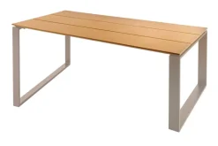 Moderner Gartentisch FLOATING 210cm greige Aluminium wetterfest Outdoor Esstisch