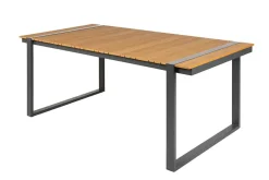 Moderner Gartentisch TAMPA LOUNGE 180cm grau natur Aluminium Outdoor Esstisch wetterfest