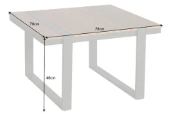 Moderner Gartentisch TAMPA LOUNGE 80cm anthrazit Aluminium wetterfest Outdoor Balkontisch