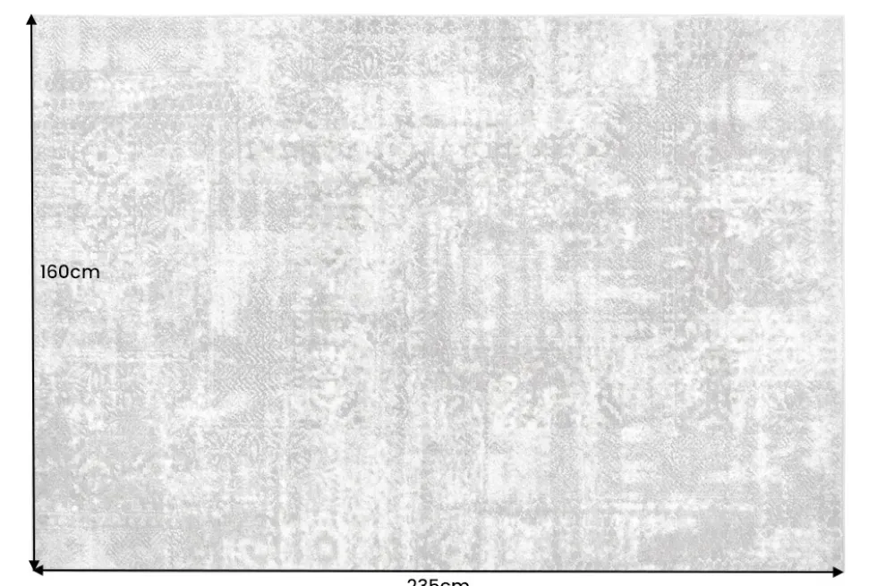 Moderner Hochflor Teppich ELLE DECORATION 235x160cm beige geometrisches Muster