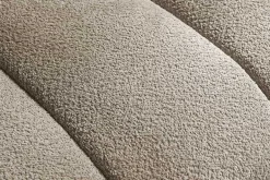Moderner Hocker ADLON 100cm champagner greige Bouclé Federkern Fußhocker Sitzhocker