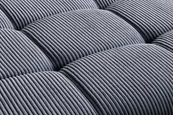 Moderner Hocker ELEGANCIA 110cm anthrazit Cord Fußhocker Sitzhocker