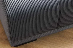 Moderner Hocker ELEGANCIA 110cm anthrazit Cord Fußhocker Sitzhocker
