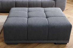 Moderner Hocker ELEGANCIA 110cm anthrazit Cord Fußhocker Sitzhocker