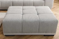 Moderner Hocker ELEGANCIA 110cm champagner beige Cord Fußhocker Sitzhocker