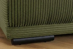 Moderner Hocker ELEGANCIA 110cm grün Cord mit Ziersteppung