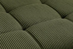 Moderner Hocker ELEGANCIA 110cm grün Cord mit Ziersteppung