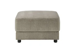 Moderner Hocker LOFT 75cm taupe Vogue Velours Samt Nosagfederung Taschenfederkern