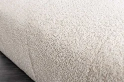 Moderner Hocker ROYAL 120cm champagner beige Bouclé Federkern Sitzhocker