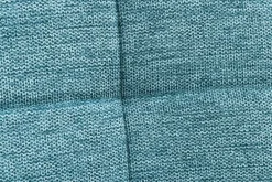 Moderner Hocker SCANDINAVIA blau Strukturstoff Massivholz-Beine Fußhocker