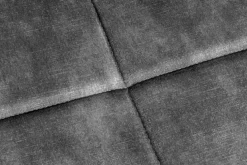 Moderner Hocker SCANDINAVIA grau Samt schwarze Metallbeine Fußhocker