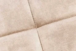 Moderner Hocker SCANDINAVIA champagner beige Samt schwarze Metallbeine Fußhocker