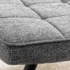 Moderner Hocker SCANDINAVIA grau Strukturstoff Metallbeine Fußhocker
