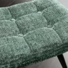Moderner Hocker SCANDINAVIA grün Chenille Cremona Metallbeine Fußhocker