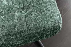 Moderner Hocker SCANDINAVIA grün Chenille Cremona Metallbeine Fußhocker