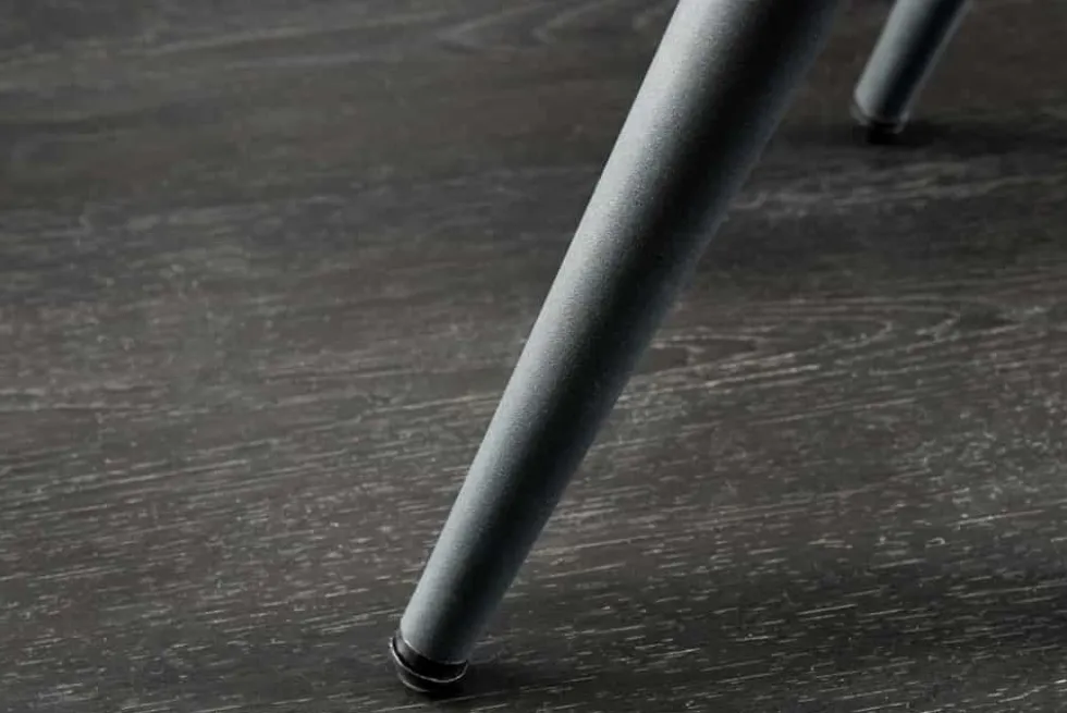 Moderner Hocker SCANDINAVIA grün Chenille Cremona Metallbeine Fußhocker