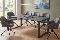 Moderner In- und Outdoor Esstisch FLOATING 210cm anthrazit Keramik Gartentisch wetterfest