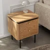 Moderner Nachttisch ATELIER 55cm Eiche Beistelltisch mit Schubladen