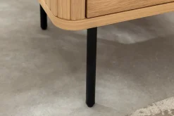 Moderner Nachttisch ATELIER 55cm Eiche Beistelltisch mit Schubladen