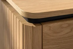 Moderner Nachttisch ATELIER 55cm Eiche Beistelltisch mit Schubladen
