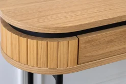 Moderner Schreibtisch ATELIER 120cm natur Eiche Konsolentisch schwarz mit Schublade