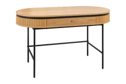 Moderner Schreibtisch ATELIER 120cm natur Eiche Konsolentisch schwarz mit Schublade