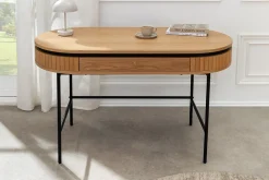 Moderner Schreibtisch ATELIER 120cm natur Eiche Konsolentisch schwarz mit Schublade