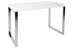 Moderner Schreibtisch WHITE DESK 120cm weiß Hochglanz Bürotisch