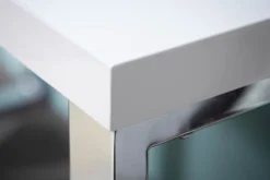 Moderner Schreibtisch WHITE DESK 160cm weiß Hochglanz Bürotisch