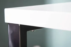 Moderner Schreibtisch WHITE DESK 140cm weiß Hochglanz Bürotisch