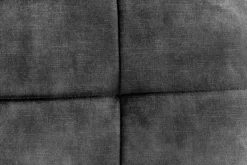 Moderner Sessel SCANDINAVIA grau Samt schwarze Metallbeine mit Armlehnen