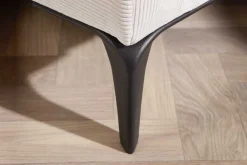 Moderner Sitzhocker DESIGNO 110cm beige Cord Metallfüße