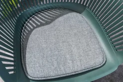 Moderner Stuhl SIGNUM salbei schwarz Kunststoff Gartenstuhl Indoor Outdoor mit Armlehnen