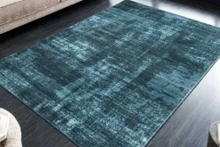 Moderner Teppich SOFT TOUCH 230x160cm blau Kurzflor Indoor-Teppich