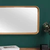 Moderner Wandspiegel AMSTERDAM 80cm natur Eiche Massivholz handmade