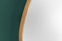 Moderner Wandspiegel NOEMI 70cm natur Eiche Massivholz handmade asymmetrisches Design