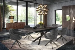 Moderner Wandspiegel NOEMI 70cm natur Eiche Massivholz handmade asymmetrisches Design