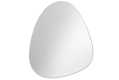 Moderner Wandspiegel NOEMI 70cm natur Eiche Massivholz handmade asymmetrisches Design